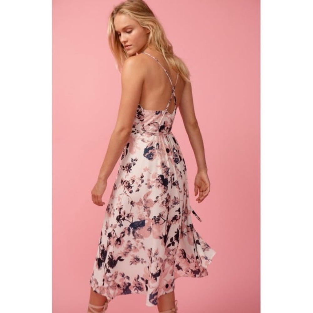 Yumi Kim Floral Midi Dress in Pink and Blue - Picture 5 of 14